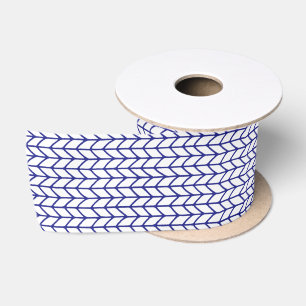 BLAUWE STREEP BREI 7,62 cm brede satijnen lint