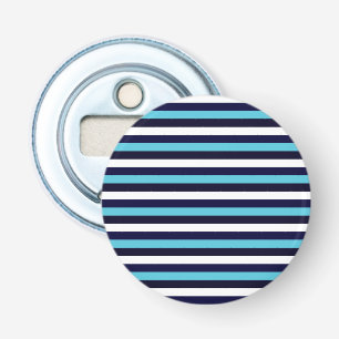 Blauwe streep button flesopener