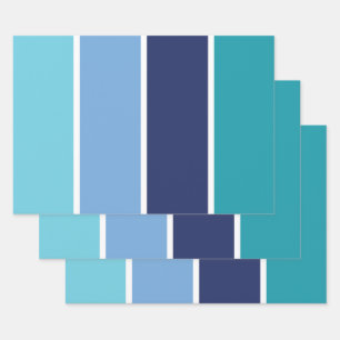 Blauwe streep inpakpapier vel