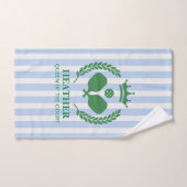 Blauwe Streep Koningin van het Hof Pickleball Handdoek (Handdoek)