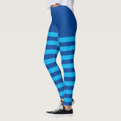Blauwe streep leggings (Links)