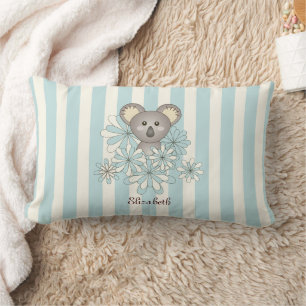 Blauwe Streep Schattige Baby Koala Beer Kinderkame Kussen
