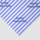 Blauwe strepen Aangepaste tekst Tissuepapier (Detail)
