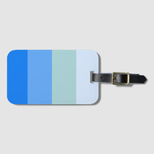 Blauwe strepen bagagelabel