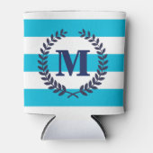 Blauwe strepen blikjeskoeler (Voorkant)