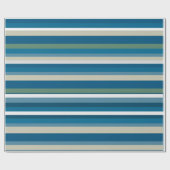 Blauwe strepen cadeaupapier (Vlak)