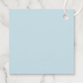 Blauwe strepen Elegant doopsel Bedankjes Labels (Achterkant)