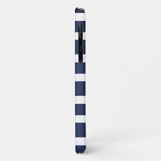 Blauwe strepen en gouden anker Case-Mate iPhone case (Achterkant/links)