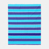 Blauwe strepen fleece deken (Voorkant)