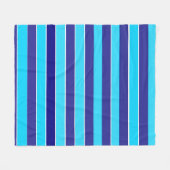 Blauwe strepen fleece deken (Voorkant (Horizontaal))