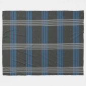 Blauwe strepen fleece deken (Voorkant (Horizontaal))