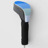 Blauwe strepen golfheadcover (Schuin)