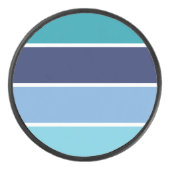 Blauwe strepen hockey puck (Voorkant)