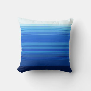 Blauwe strepen kussen