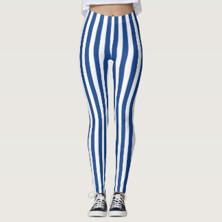 Blauwe strepen leggings