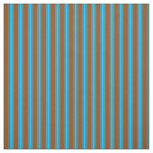 Blauwe strepen met bruine en diepe hemel stof (Swatch)
