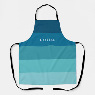 Blauwe strepen patroon schort