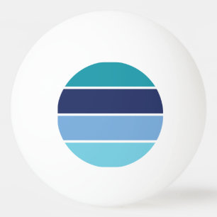 Blauwe strepen pingpongballen