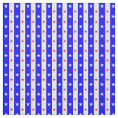 Blauwe strepen rode witte sterren stof (Swatch)
