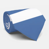 Blauwe Strepen  Stropdas (Opgerold)