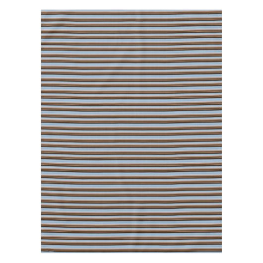 blauwe strepen tafelkleed (Voorkant)