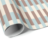 Blauwe strepen van bruin Tan Cadeaupapier (Rol Hoek)