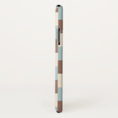 Blauwe strepen van bruin Tan Case-Mate iPhone Case (Achterkant / rechts)