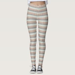Blauwe strepen van bruin Tan Leggings