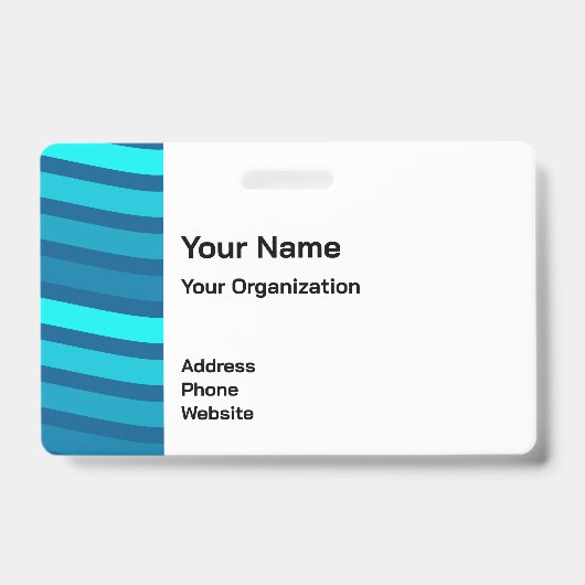 Blauwe Strepen Veiligheidsbadge – Professional Badge (Voorzijde)