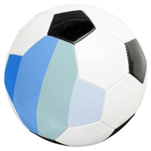 Blauwe strepen voetbal (Drie kwart)