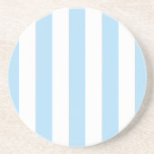 Blauwe strepen, witte strepen, gestreept patroon zandsteen onderzetter (Voorkant)