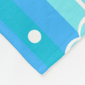blauwe strepen wolken stippen fleece deken (Hoek)