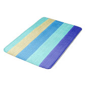 Blauwe strepenselen badmat (Gekanteld)