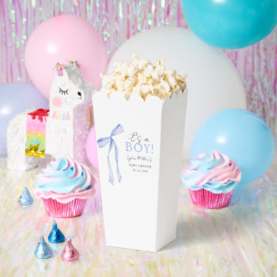 Blauwe Strik Baby Shower Uitnodiging, Jongen Baby Bedankdoosjes
