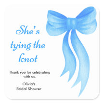 Blauwe Strik Zij Knoopt de Knoop Bruidsfeest