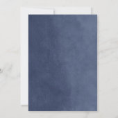 Blauwe String Lights Verlovingsfeestuitnodiging Kaart (Achterkant)