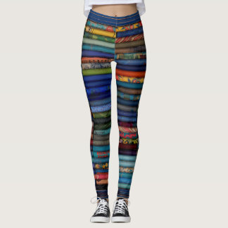 Blauwe,  strippen, unieke leggings