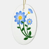 BLAUWE STROMEN KERAMISCH ORNAMENT (Links)