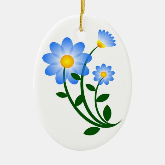 BLAUWE STROMEN KERAMISCH ORNAMENT (Voorkant)
