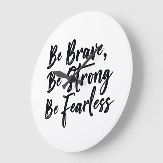 Blauwe strong be fearless grote klok (Hoek)