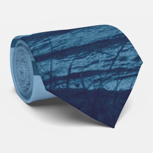 BLAUWE STROPDAS (Opgerold)