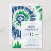 Blauwe stropdas kleurstof, elke leeftijd moderne v kaart (Voorkant)