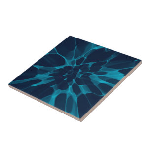 Blauwe Stropdas-kleurstof Tegeltje