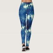 Blauwe stropdas kleurstofpatroon leggings (Achterkant)