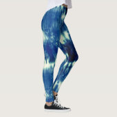 Blauwe stropdas kleurstofpatroon leggings (Rechts)