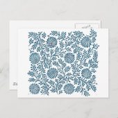 blauwe struik briefkaart (Voorkant / Achterkant)