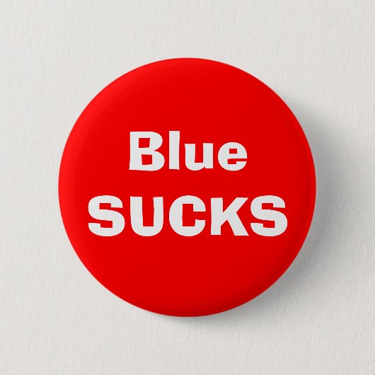 Blauwe SUCKS Ronde Button 5,7 Cm (Voorkant)