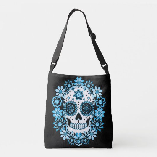 Blauwe Suikerhuid Crossbody Tas (Achterkant)