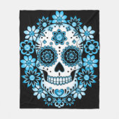 Blauwe Suikerhuid Fleece Deken (Voorkant)