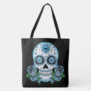 Blauwe Suikerhuid Tote Bag